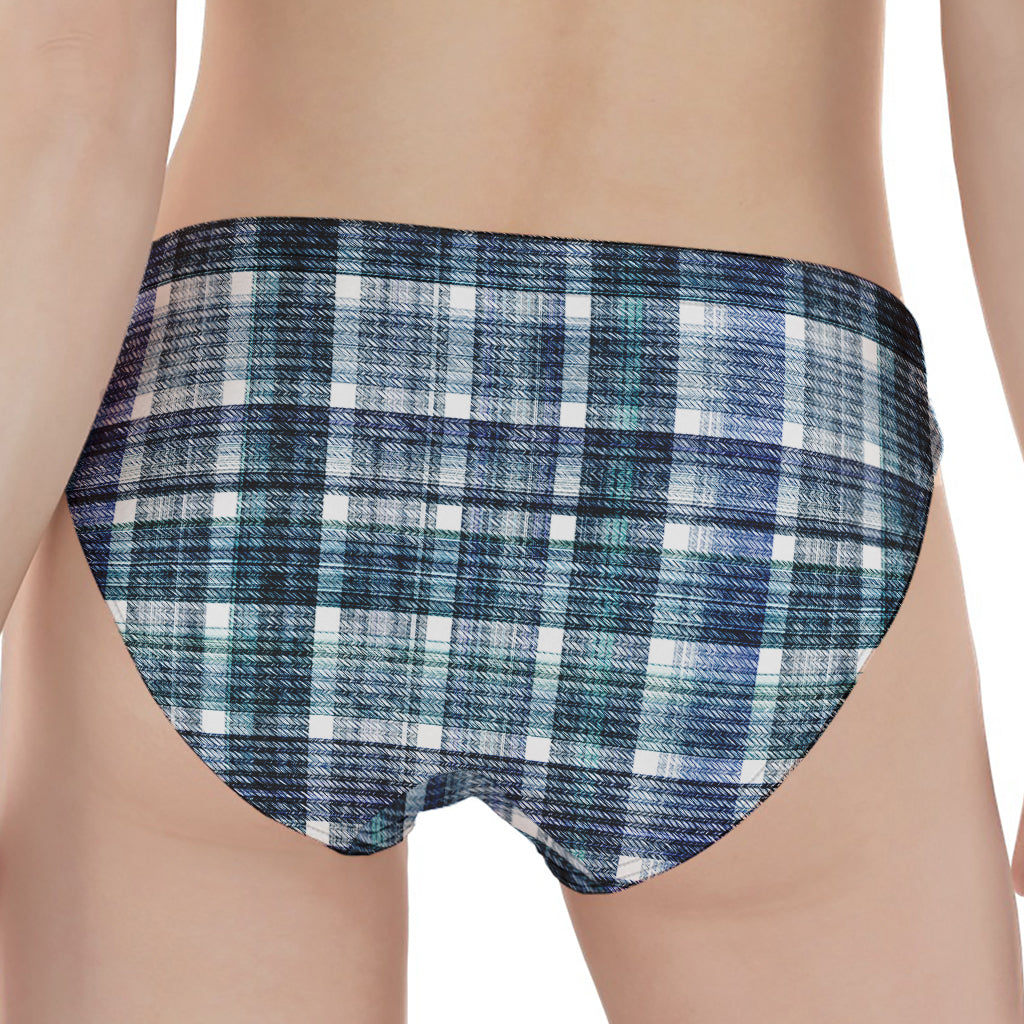 Plaid Denim Jeans Pattern Print Women's Panties