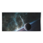 Planet And Space Print Beach Towel