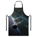 Planet And Space Print Bib Apron With Pocket