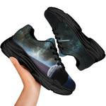 Planet And Space Print Black Chunky Shoes