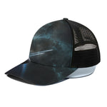 Planet And Space Print Black Mesh Trucker Cap