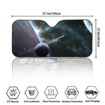 Planet And Space Print Car Windshield Sun Shade