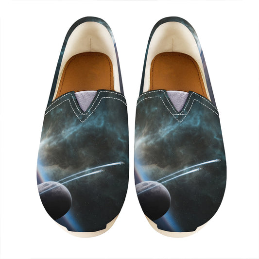Planet And Space Print Casual Shoes