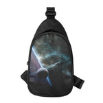 Planet And Space Print Chest Bag