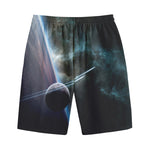 Planet And Space Print Cotton Shorts