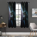 Planet And Space Print Grommet Curtain Panels