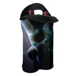 Planet And Space Print Double Neoprene Wine Tote