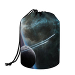 Planet And Space Print Drawstring Makeup Bag