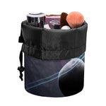 Planet And Space Print Drawstring Makeup Bag