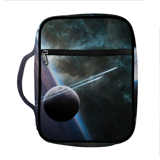 Planet And Space Print Front Pocket Bible Bag