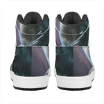 Planet And Space Print High Top Leather Sneakers