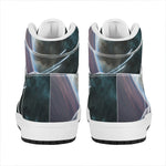 Planet And Space Print High Top Leather Sneakers