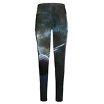 Planet And Space Print High-Waisted Pocket Leggings