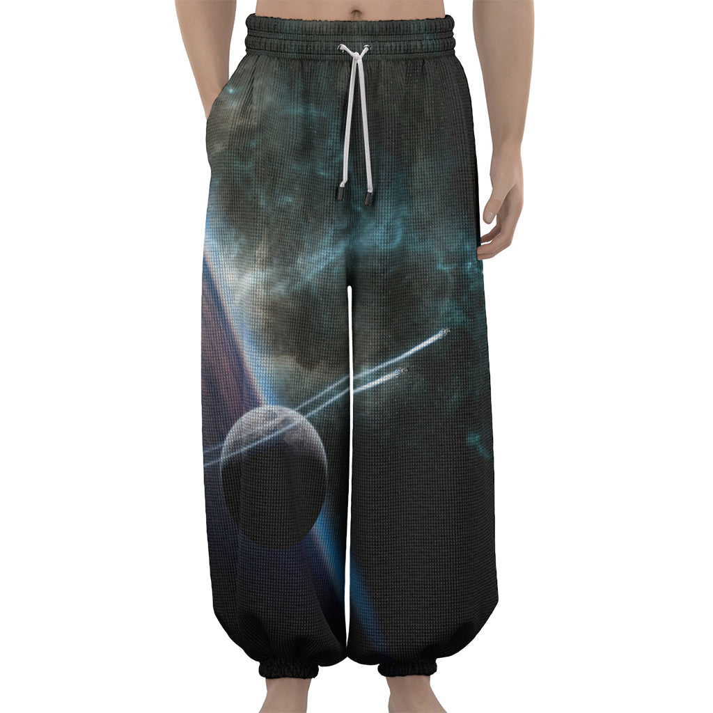 Planet And Space Print Lantern Pants