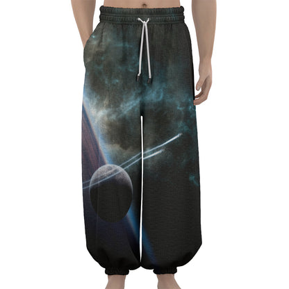 Planet And Space Print Lantern Pants