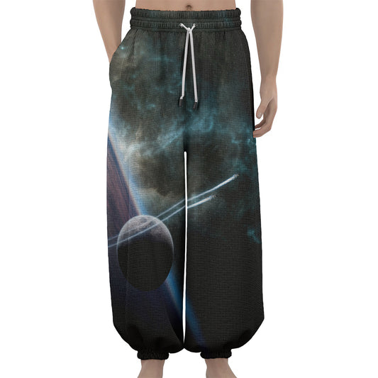 Planet And Space Print Lantern Pants