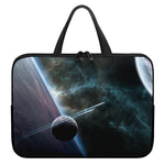Planet And Space Print Laptop Sleeve With Handle