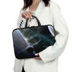 Planet And Space Print Laptop Sleeve With Handle