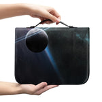 Planet And Space Print Leather Bible Cover