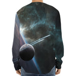 Planet And Space Print Long Sleeve Baseball Jersey