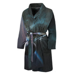 Planet And Space Print Men's Bathrobe