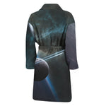 Planet And Space Print Men's Bathrobe