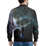 Planet And Space Print Men's Bomber Jacket