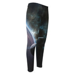 Planet And Space Print Men's Compression Pants