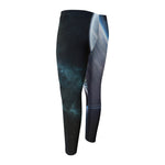 Planet And Space Print Men's Compression Pants