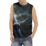 Planet And Space Print Men's Fitness Tank Top
