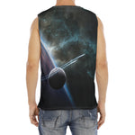 Planet And Space Print Men's Fitness Tank Top
