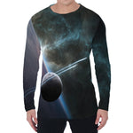 Planet And Space Print Men's Long Sleeve T-Shirt