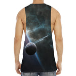 Planet And Space Print Men's Muscle Tank Top