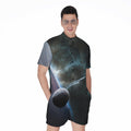 Planet And Space Print Men's Romper