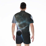 Planet And Space Print Men's Rompers