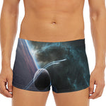 Planet And Space Print Men's Short Boxer Briefs