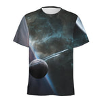 Planet And Space Print Men's Sports T-Shirt