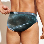 Planet And Space Print Men's Swim Briefs