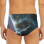 Planet And Space Print Men's Triangle Swim Briefs