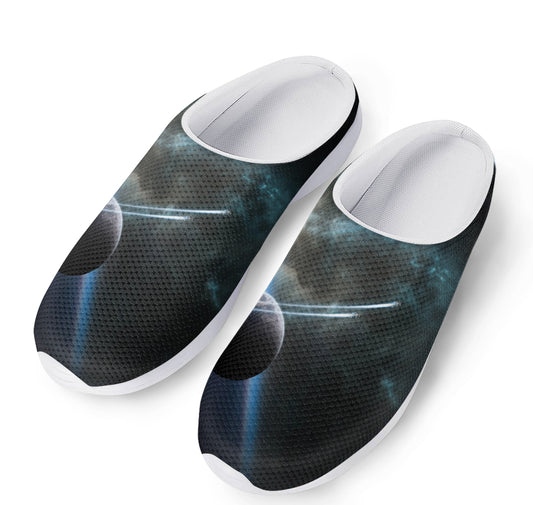 Planet And Space Print Mesh Casual Shoes