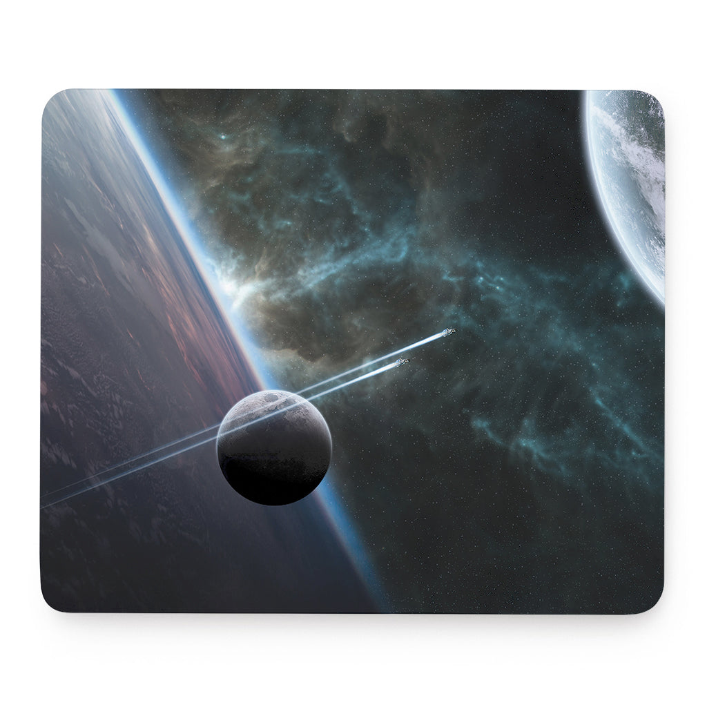 Planet And Space Print Mouse Pad