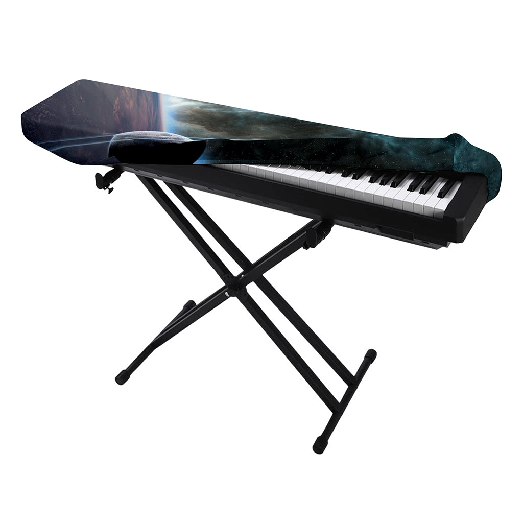 Planet And Space Print Piano Keyboard Cover