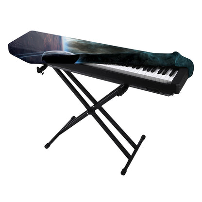 Planet And Space Print Piano Keyboard Cover