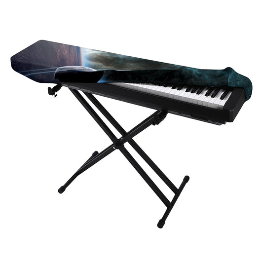 Planet And Space Print Piano Keyboard Cover