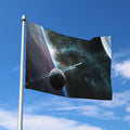 Planet And Space Print Polyester Flag