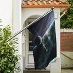 Planet And Space Print Polyester Flag