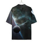 Planet And Space Print Rayon Hawaiian Shirt