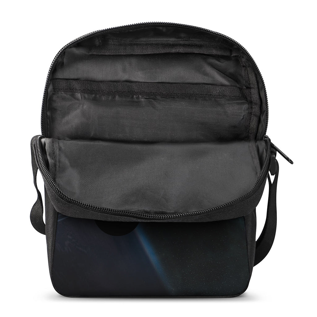 Planet And Space Print Rectangular Crossbody Bag