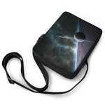 Planet And Space Print Rectangular Crossbody Bag