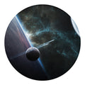 Planet And Space Print Round Blanket